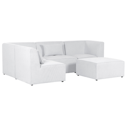 Beliani LEMVIG - Corner sofa 4-seater - Cream white - Right side - Corduroy