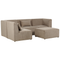 Beliani LEMVIG - Corner sofa 4-seater - Taupe - Right side - Corduroy