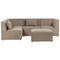 Beliani LEMVIG - Corner sofa 4-seater - Taupe - Right side - Corduroy