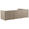Beliani LEMVIG - Corner sofa 4-seater - Taupe - Right side - Corduroy