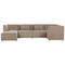 Beliani LEMVIG - Corner sofa 5-seater - Taupe - Left side - Corduroy