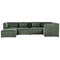Beliani LEMVIG - Corner sofa 5-seater - Dark green - Left side - Corduroy