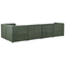 Beliani LEMVIG - Corner sofa 5-seater - Dark green - Left side - Corduroy