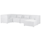 Beliani LEMVIG - 5-seater corner sofa - White - Right side - Corduroy