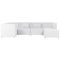 Beliani LEMVIG - 5-seater corner sofa - White - Right side - Corduroy