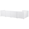 Beliani LEMVIG - 5-seater corner sofa - White - Right side - Corduroy