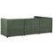 Beliani LEMVIG - Corner sofa 4-seater - Dark green - Right side - Corduroy