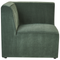 Beliani LEMVIG - Corner sofa 4-seater - Dark green - Right side - Corduroy