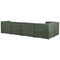 Beliani LEMVIG - Corner sofa 5-seater - Dark green - Right side - Corduroy