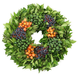 Real Wreath Luca | 30 cm Ø | Kranz Herbst | wreath for indoor and outdoor | door wreath | Wreath