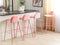 Beliani MORA II - Bar stool set of 4 - Pink - Synthetic