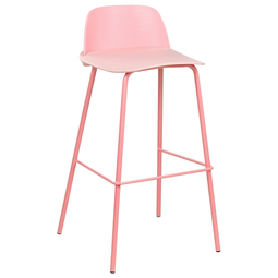 Beliani MORA II - Bar stool set of 4 - Pink - Synthetic