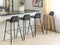 Beliani MORA - Bar stool set of 4 - Black - Synthetic