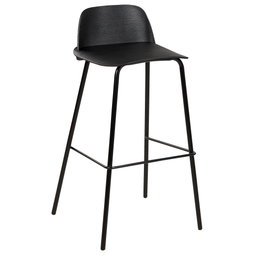 Beliani MORA - Bar stool set of 4 - Black - Synthetic