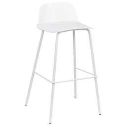 Beliani MORA - Bar stool set of 4 - White - Synthetic