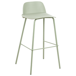 Beliani MORA- Bar stool set of 4 - Green - Synthetic