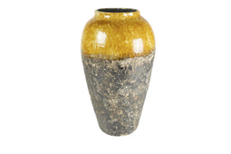 Bottle Lindy Ocher yellow pot 28 cm indoor flower pot