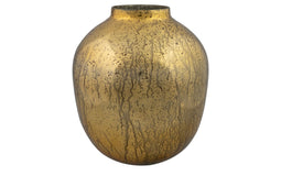 Ter Steege Vase Glass-Mouthblown Gold-Bronze D 26 cm H 30 cm