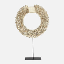 Cowrie Sunrise Shell Decor on Stand - M