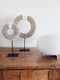 Cowrie Sunrise Shell Decor on Stand - M