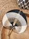 Natural Fan Tricolor Black