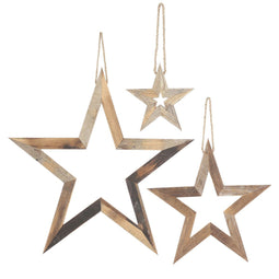 House of Seasons Stars Deco Christmas decorations - 85x2x81 cm - Brown