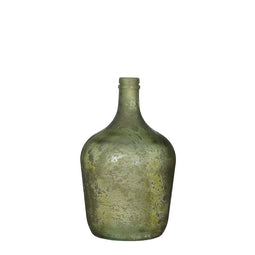 Mica Decorations Diego Vase - H30xØ18 cm - Glass - Green - Set of 2