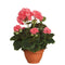 Mica Decorations Geranium Artificial plant - 25x25x35 cm - Polyester - Salmon