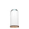 Mica Decorations Hella Bell Jar on Plate - 26x13 cm - Glass - Light Brown