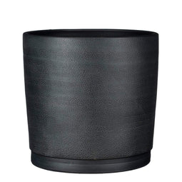Mica Decorations Lisboa Flowerpot - 36x36x35 cm - Terracotta - Black