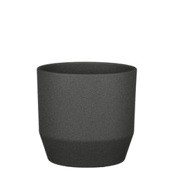 Mica Decorations Nola Flowerpot - 19x19x18 cm - Ceramic - Dark Gray