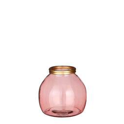 Mica Decorations Rodrigo Lantern - 21x21x20 cm - Glass - Pink