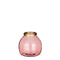 Mica Decorations Rodrigo Lantern - 21x21x20 cm - Glass - Pink
