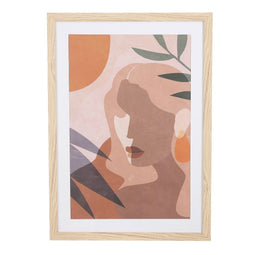 Mica Decorations Woman Photo frame - 50x70x2 cm - MDF - Brown