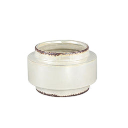 PTMD Flowerpot Melodi - 22x22x14 cm - Ceramic - Pearl