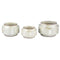 PTMD Flowerpot Melodi - 22x22x14 cm - Ceramic - Pearl