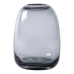 PTMD Farish Round Vase - H16 x Ø12.5 cm - Glass - Gray