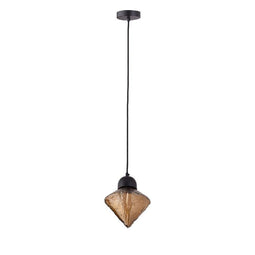 PTMD Hanging Lamp Anna - 20x20x25 cm - Glass - Brown