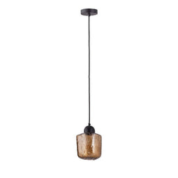 PTMD Hanging Lamp Anna - 20x20x26 cm - Glass - Brown
