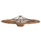 PTMD Hanging lamp Kiala - 102x102x28 cm - Rattan - Brown