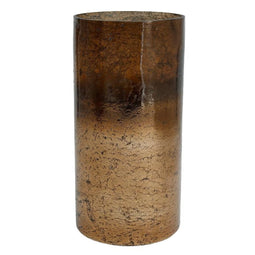 PTMD Hurricane Lantern - H30 x Ø15 cm - Glass - Brown