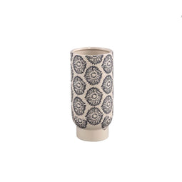 PTMD Jodan Flowerpot - H25 x Ø12 cm - Ceramic - Cream