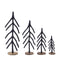 PTMD Christmas decorations Tree Carden - 16x10x40 cm - Wood - Black