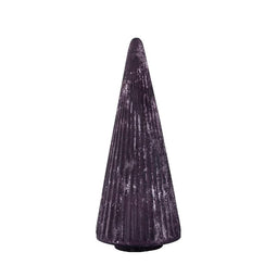 PTMD Christmas decoration Tree Faran - 15x15x36 cm - Glass - Purple