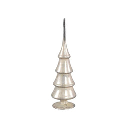 PTMD Christmas decoration Tree Frieden - 8x8x28 cm - Glass - Gold