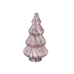 PTMD Christmas decoration Tree Mariann - 9x9x18 cm - Glass - Purple