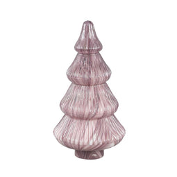 PTMD Christmas decoration Tree Mariann - 11x11x22 cm - Glass - Purple
