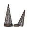 PTMD Christmas decorations Tree Martin - 18x18x48 cm - Iron - Brass - Set of 2