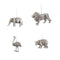 PTMD Christmas decoration Animal Niffler - 13x9x7 cm - Plastic - Silver - Set of 4
