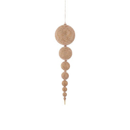 PTMD Christmas decorations Hanger Honora - 20x22x75 cm - Polyester - Champagne